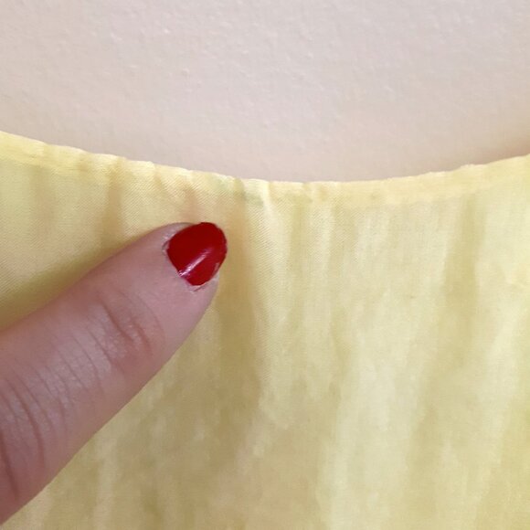 TODAY FASHION 100% Silk Ibiza Sun Dress with Adjustable Sraps in Pastel Yellow - Picture 11 of 12